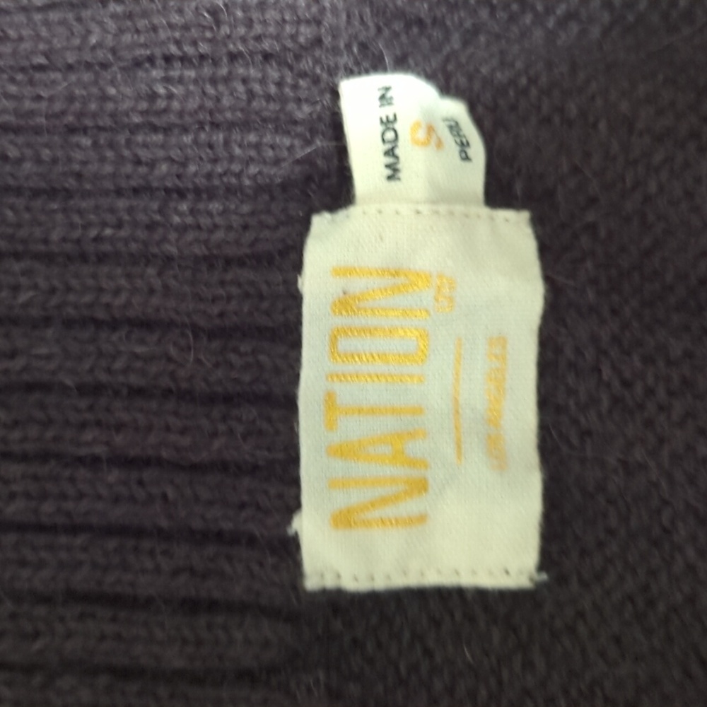 Nation LTD Baby Alpaca Wool Maroon Sweater Sz S $20 - Picture 4 of 11